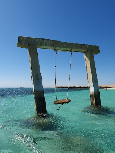 Boot vor Paradies Insel